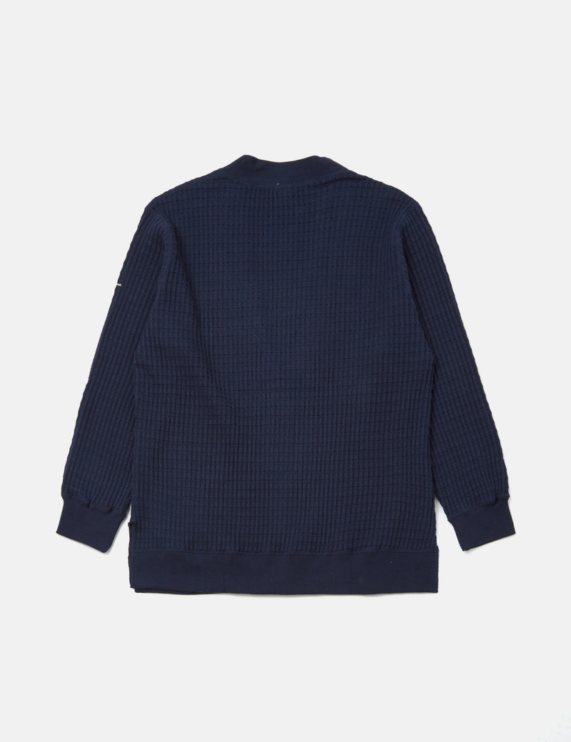 Manastash Snug Thermal Cardigan - Navy Blue