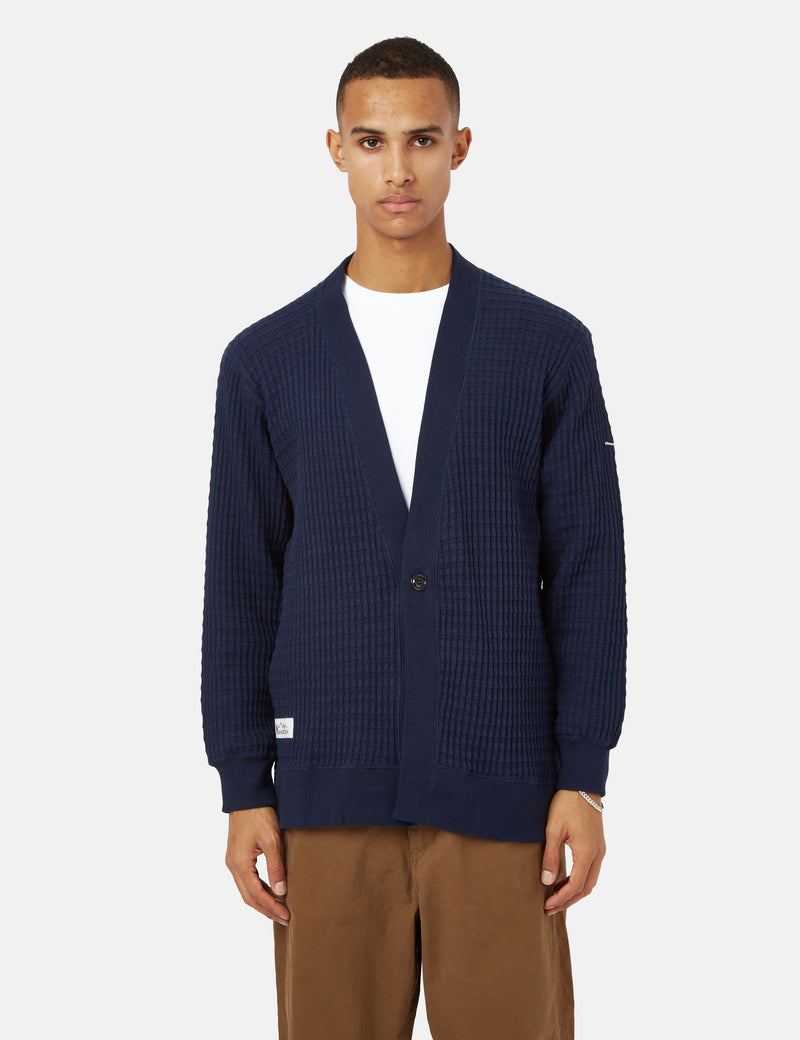Manastash Snug Thermal Cardigan - Navy Blue