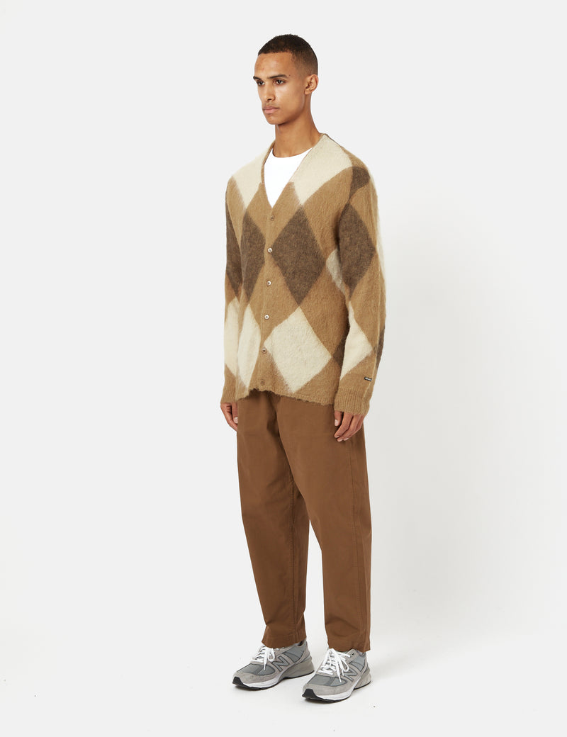 Manastash Aberdeen Kurtigan Argyle カーディガン - ベージュ