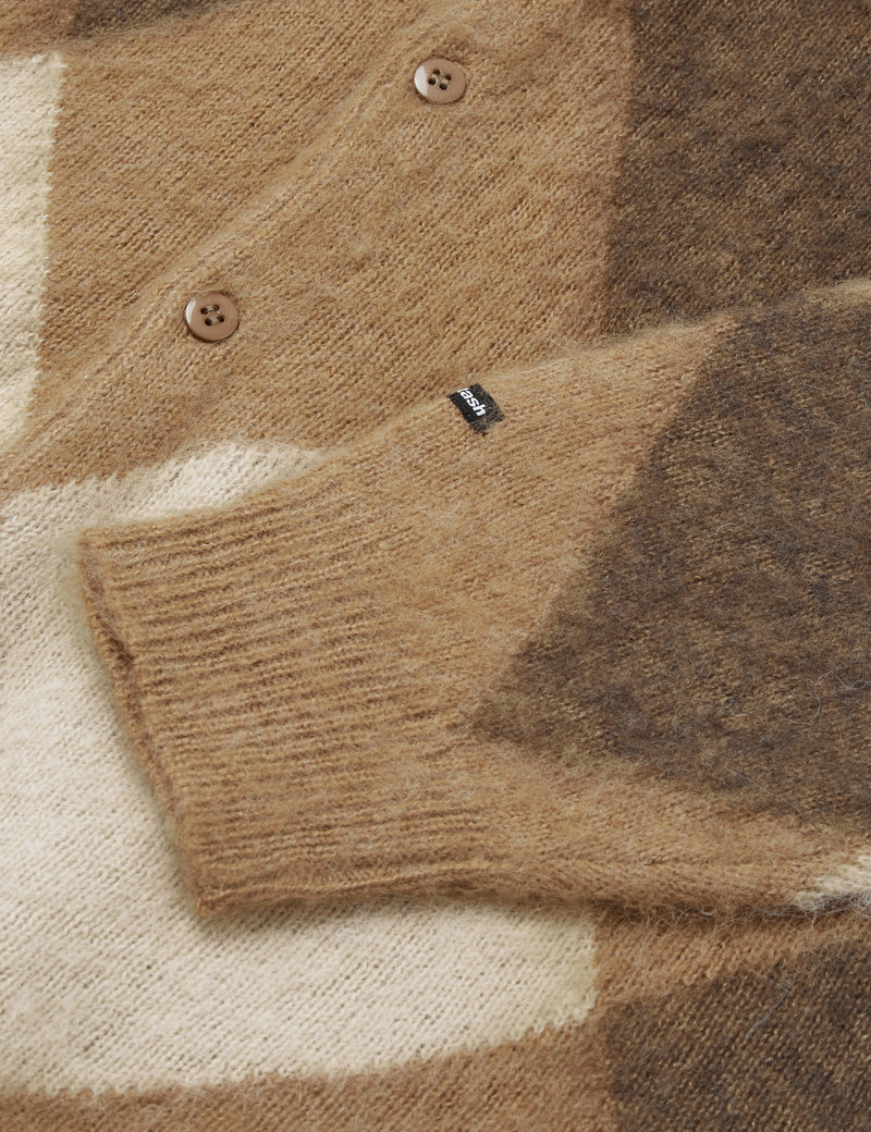 Manastash Aberdeen Kurtigan Argyle カーディガン - ベージュ