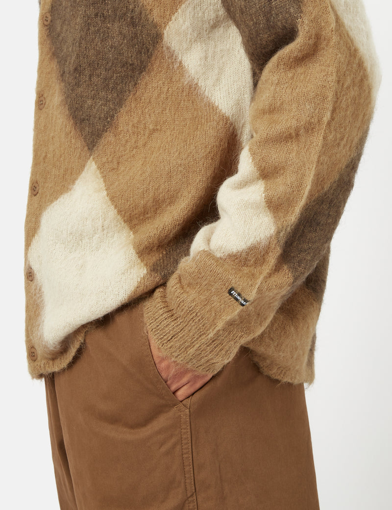 Manastash Aberdeen Kurtigan Argyle カーディガン - ベージュ