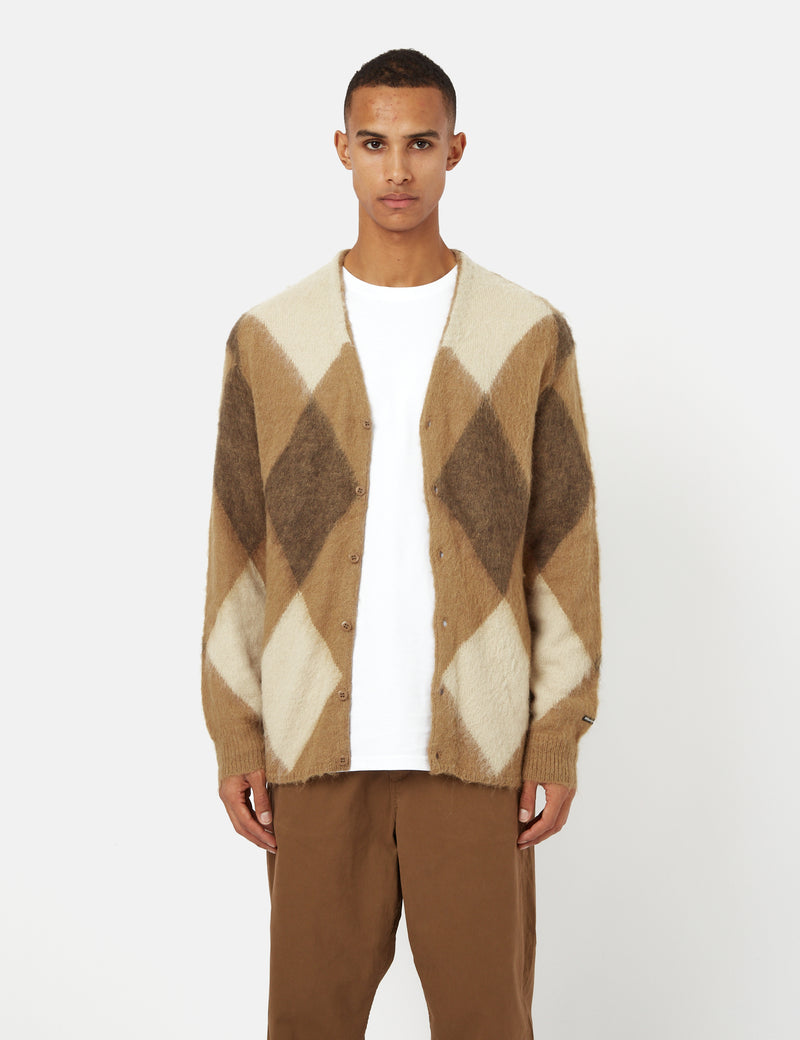 Manastash Aberdeen Kurtigan Argyle カーディガン - ベージュ