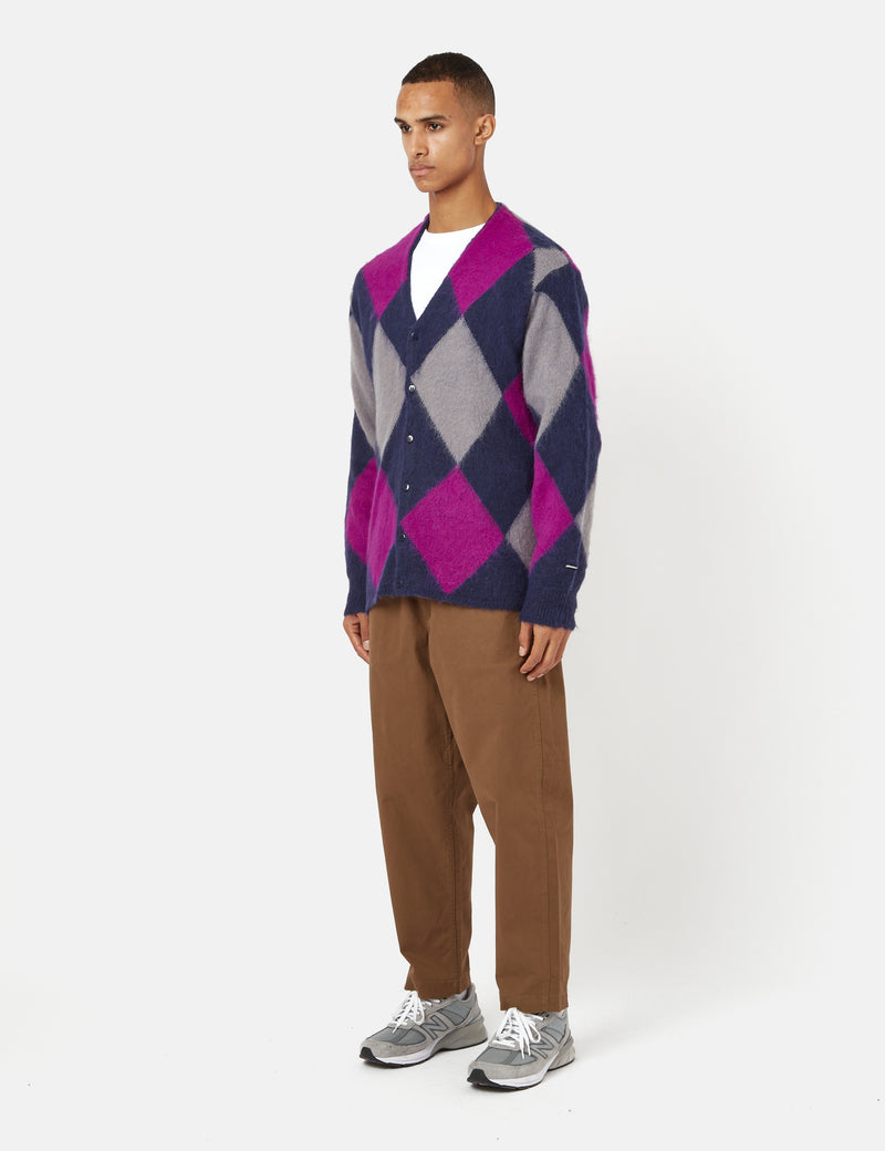 Manastash Aberdeen Kurtigan Argyle Cardigan - Marine