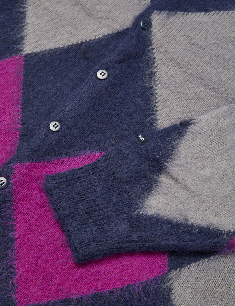 Manastash Aberdeen Kurtigan Argyle Cardigan - Marine