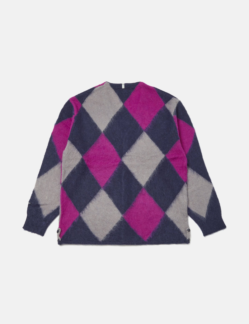 Manastash Aberdeen Kurtigan Argyle Cardigan - Marine
