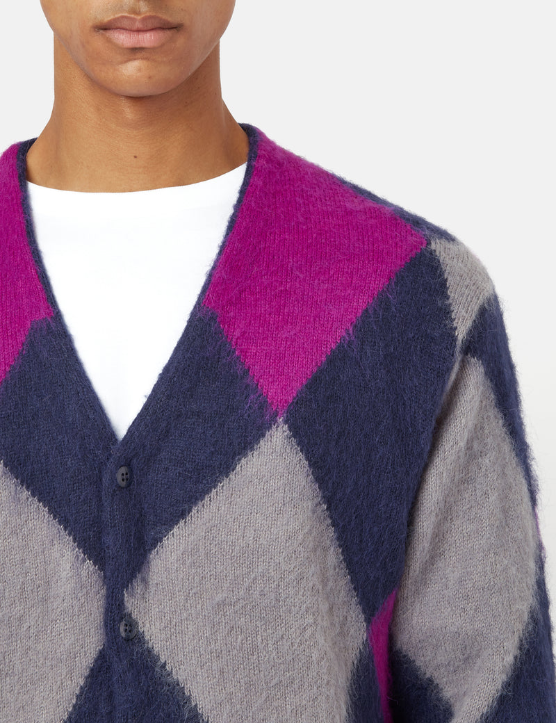 Manastash Aberdeen Kurtigan Argyle Cardigan - Marine