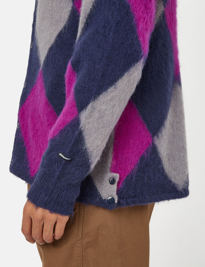 Manastash Aberdeen Kurtigan Argyle Cardigan - Marine
