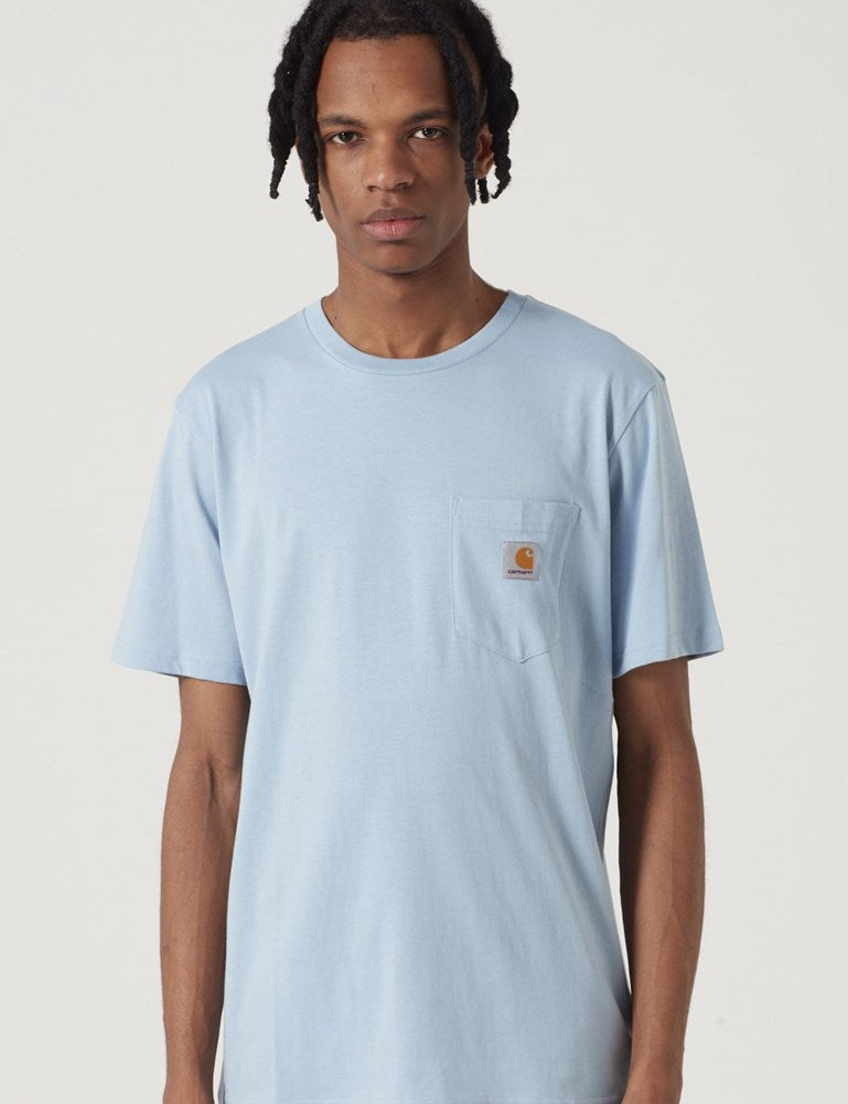 Carhartt-WIP T-Shirt mit Tasche - Gletscherblau
