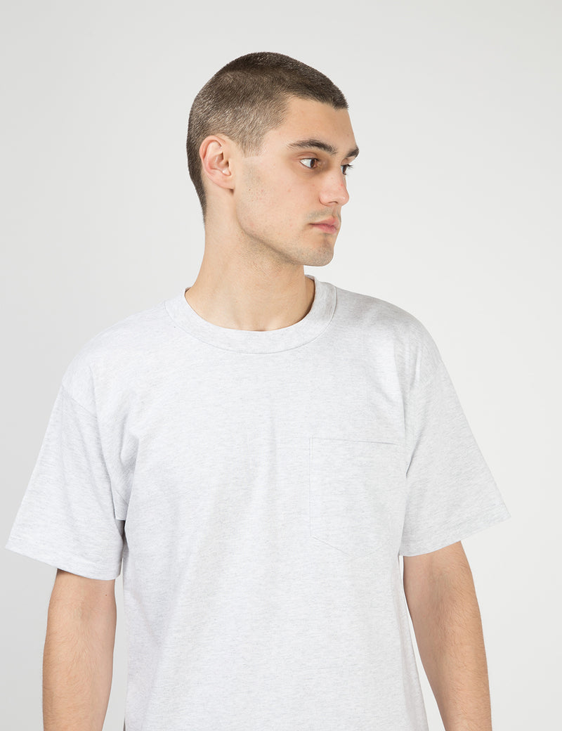 Lifewear USA Made 포켓 티셔츠 (8oz)-애쉬 그레이