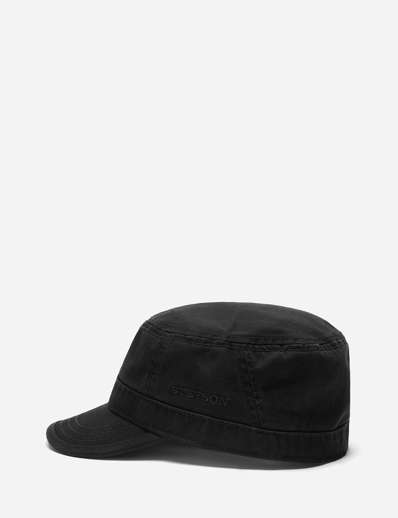 Stetson Gosper Cotton Army  Cap - Black