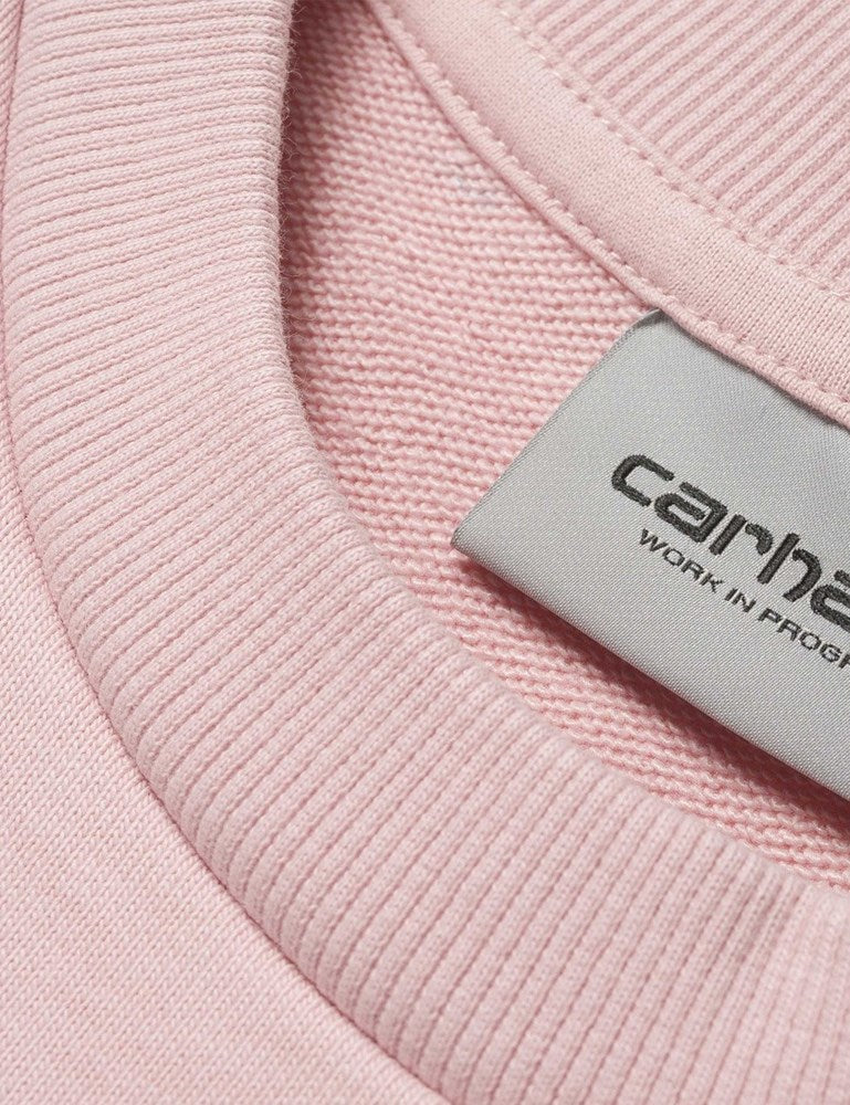 Carhartt-WIP 스크립트 자수 스웻셔츠 - Sandy Rose