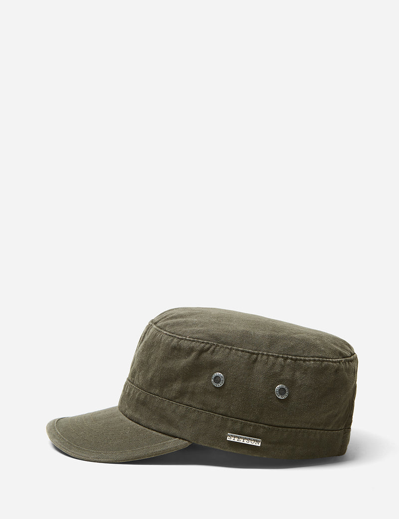 Stetson Army Cap (Cotton) - Washed Olive