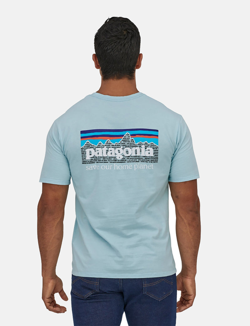 T-Shirt Patagonia P-6 Mission Organic - Fin Blue