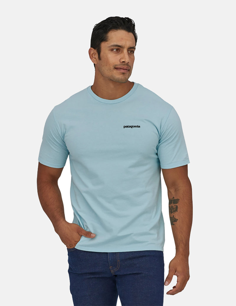 T-Shirt Patagonia P-6 Mission Organic - Fin Blue