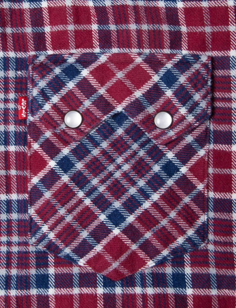 Levis Sawtooth Plaid Shirt - Tibetan Red