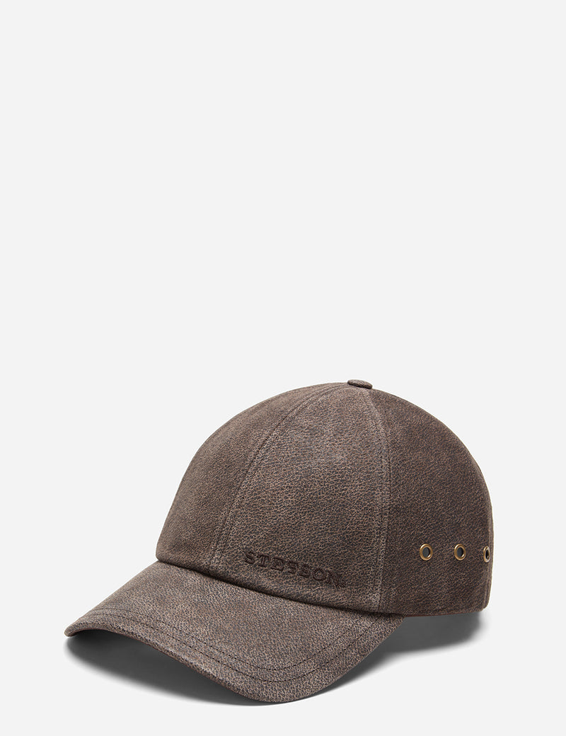 Stetson Pigskin Baseball Cap - Brown