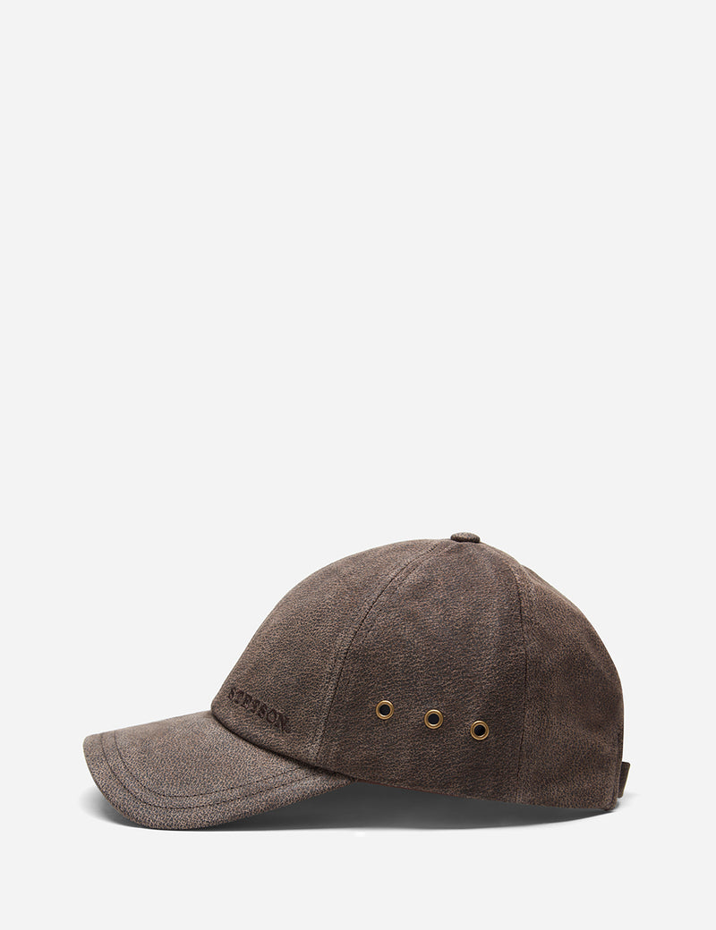 Stetson Pigskin Baseball Cap - Brown