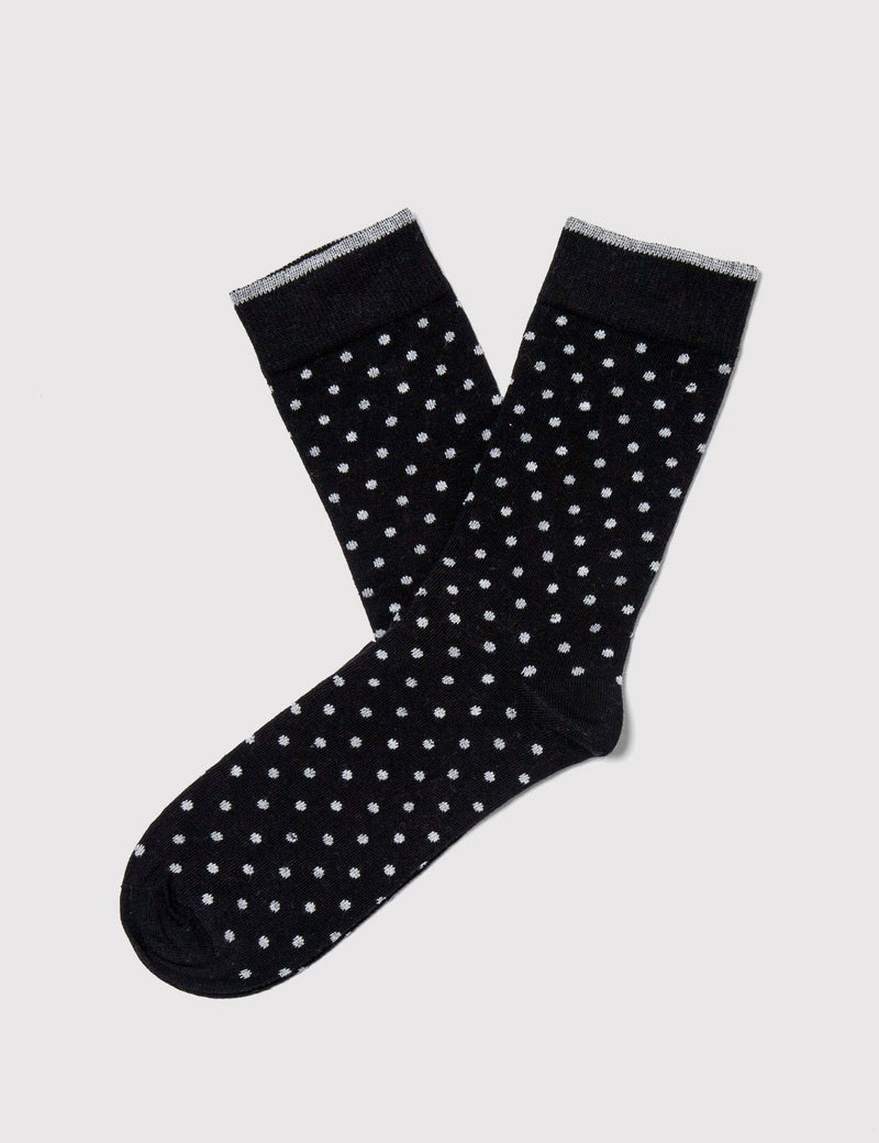 Democratique Originals Polkadot Socks - Black/Grey Marl - Article