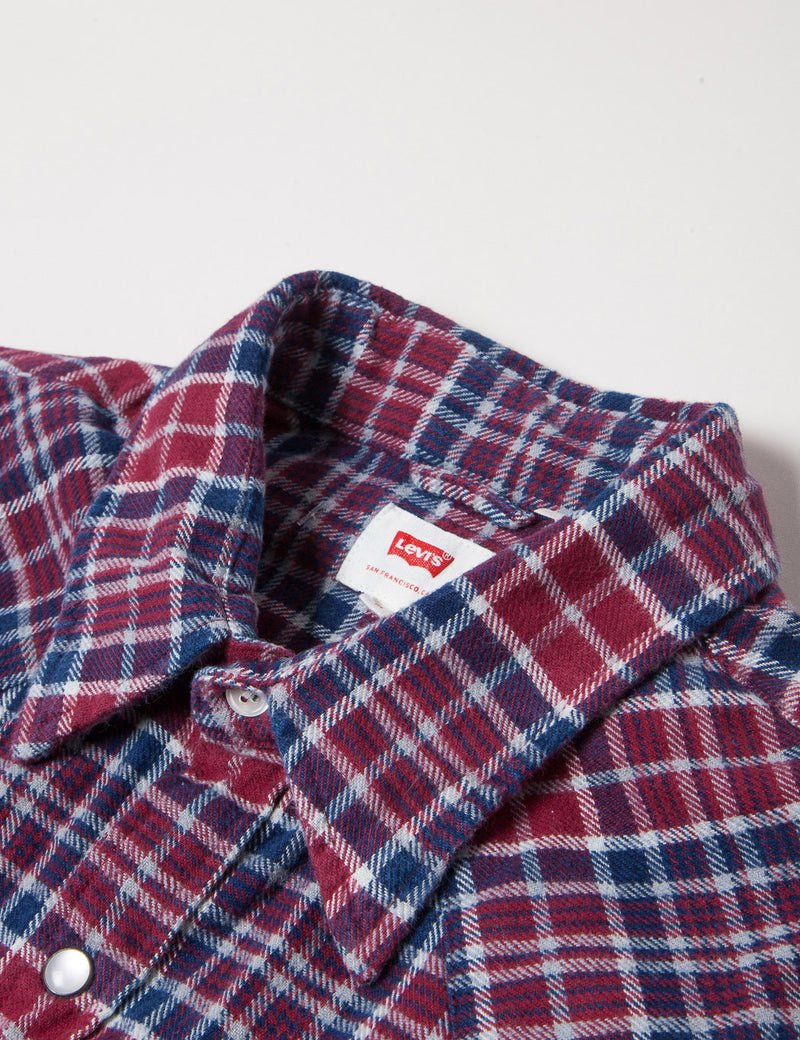 Levis Sawtooth Plaid Shirt - Tibetan Red