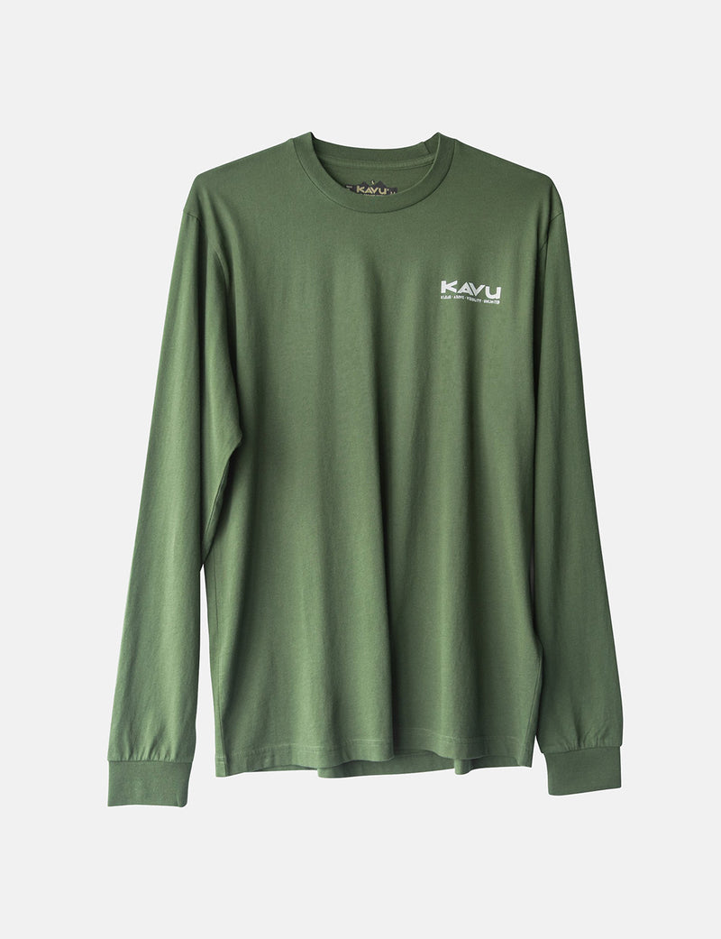 Kavu Etch Art Langarm-T-Shirt - Grün