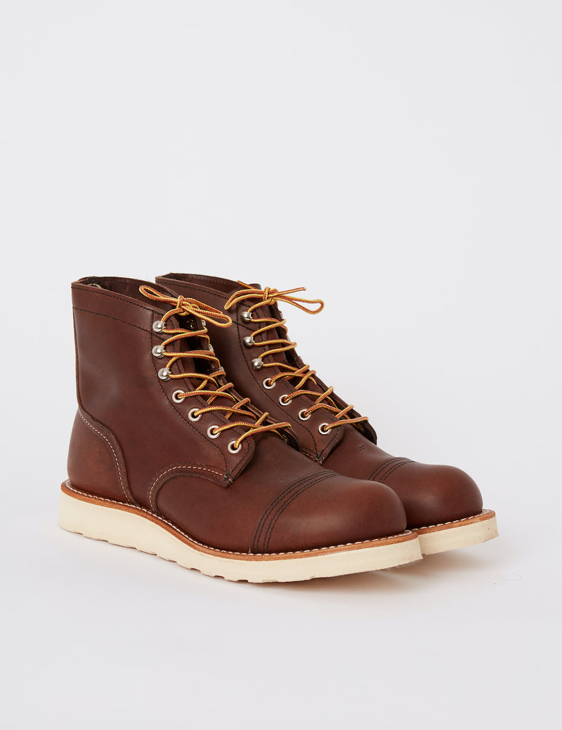 Red Wing 아이언 레인저 부츠(트랙션 트레드) - 앰버 브라운