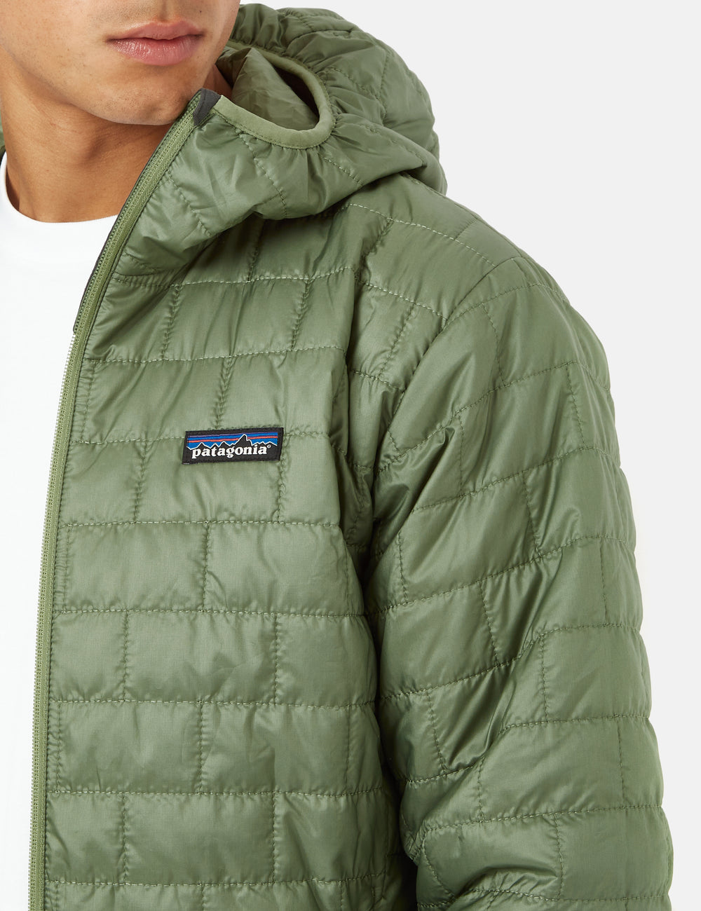 Patagonia nano puff hoody green hot sale