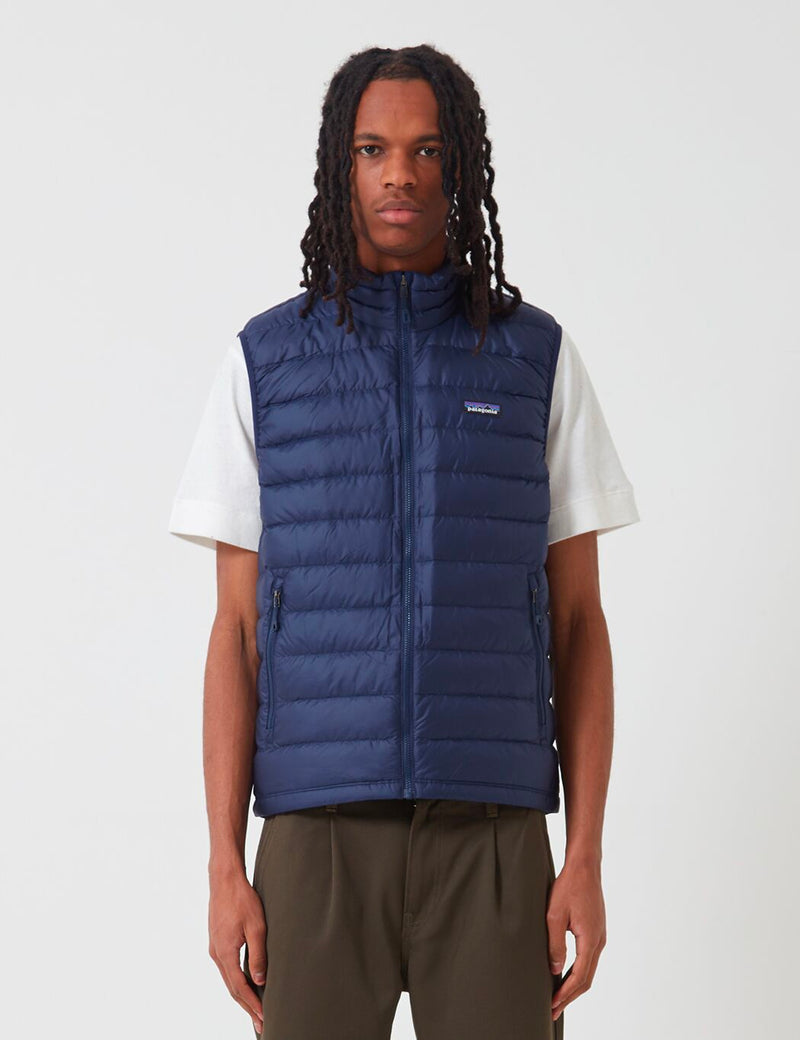 パタゴニア Down Sweater Vest ダウンベスト S ネイビー