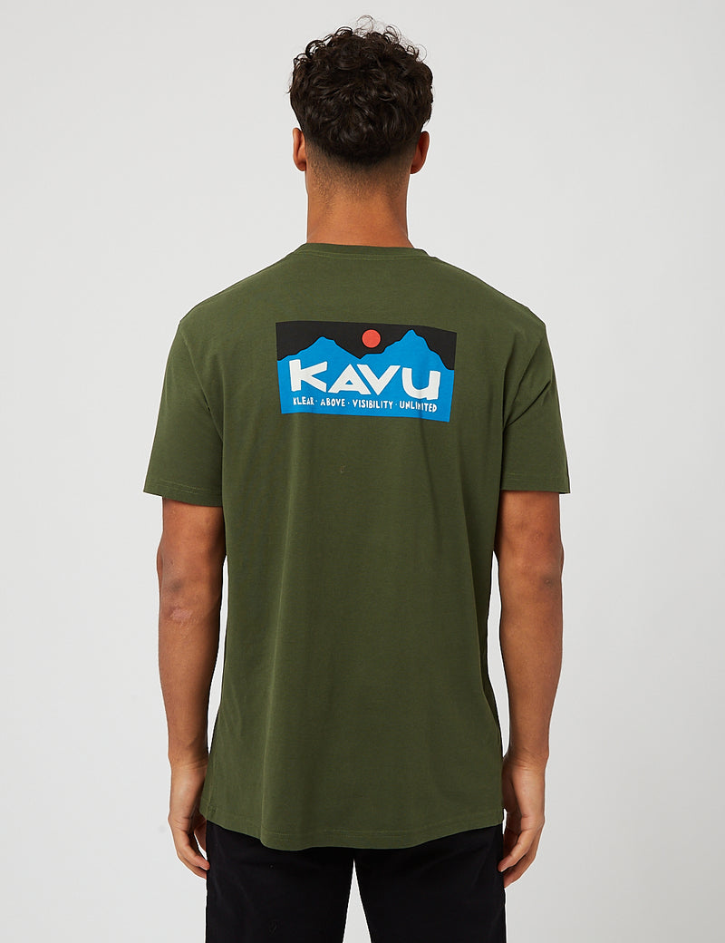 Kavu Klear Above Etch 아트 티셔츠 - 그린