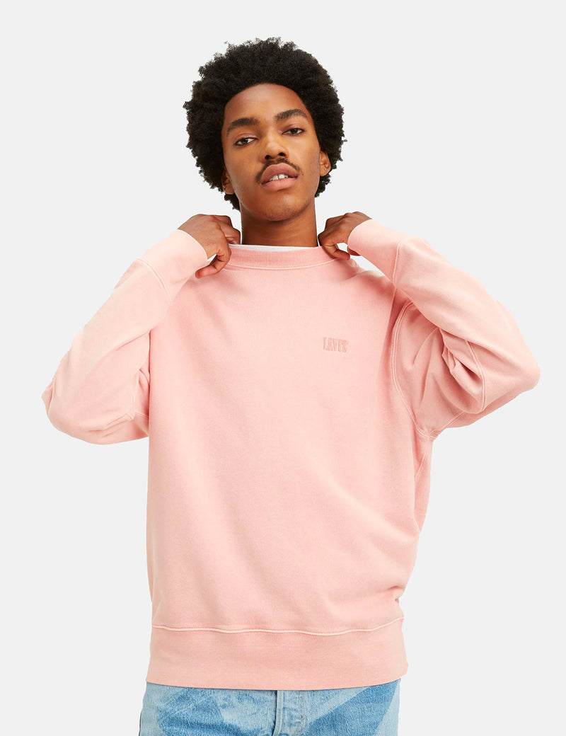 Levis Authentic Logo Crewneck Sweatshirt - Farallon Pink