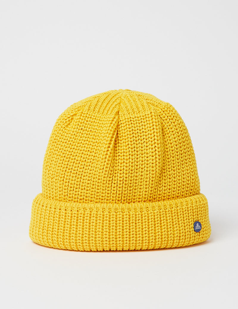 Stetson Hammaburg Wool Beanie Hat - Yellow