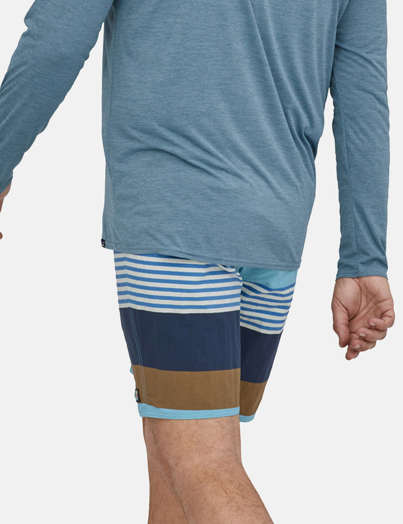 Patagonia Wavefarer Boardshorts (19 pouces) - Fitz Stripe:Lago Blue