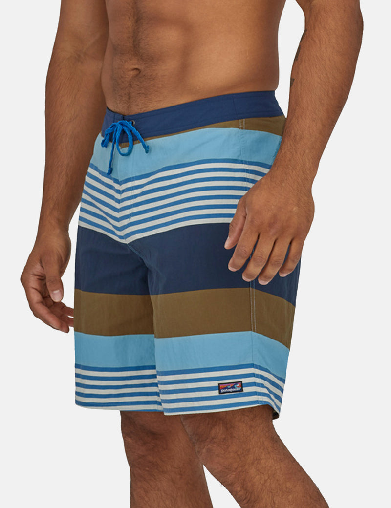 Patagonia Wavefarer Boardshorts (19 pouces) - Fitz Stripe:Lago Blue