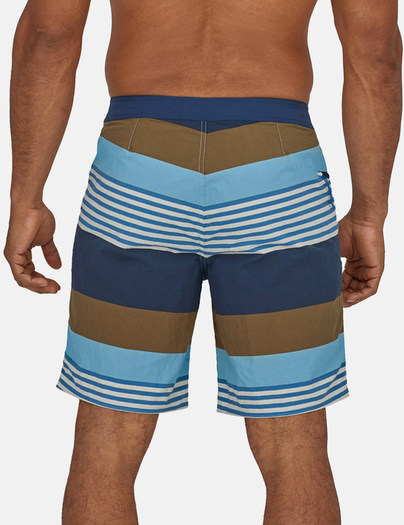 Patagonia Wavefarer Boardshorts (19 pouces) - Fitz Stripe:Lago Blue
