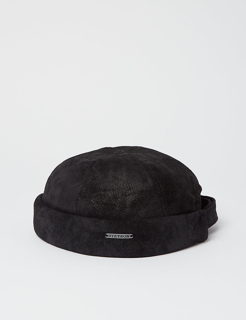 Stetson Docker Hat (Pig Skin) -  Black