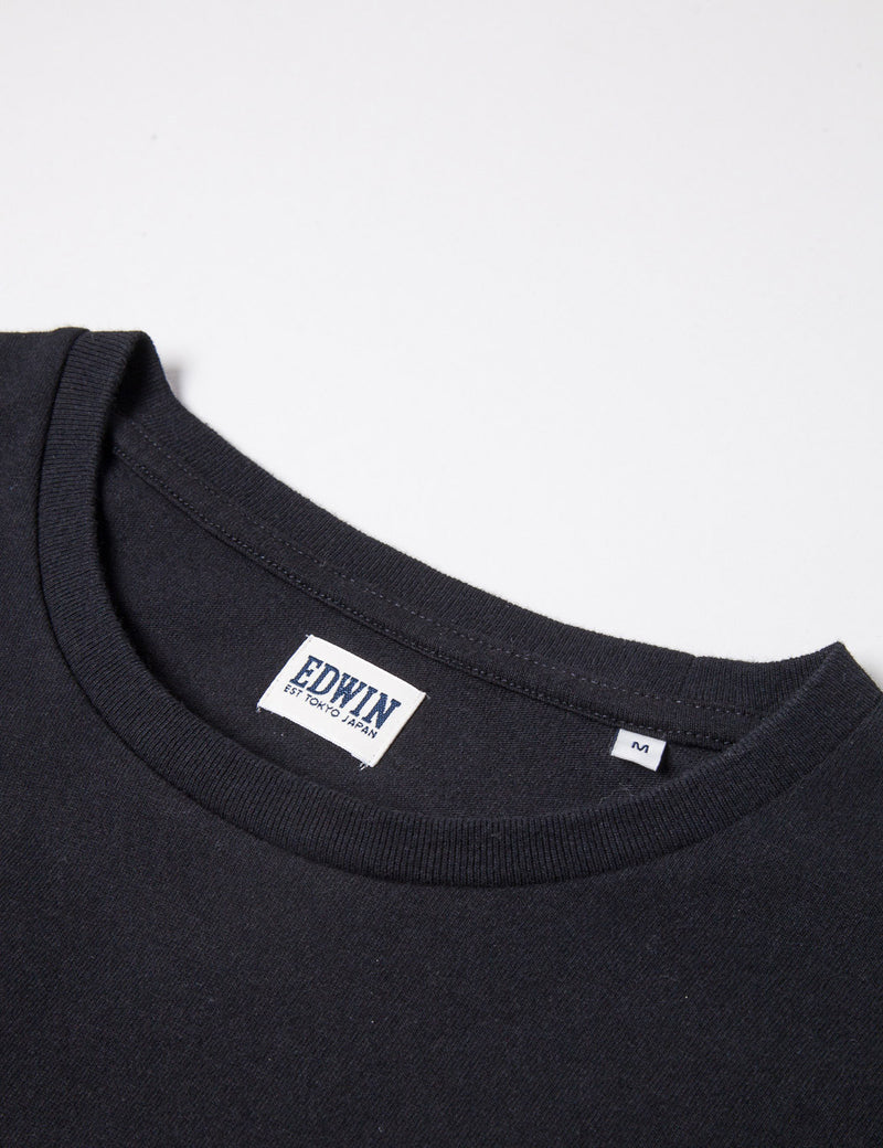 Edwin Pocket Long Sleeve T-Shirt - Black