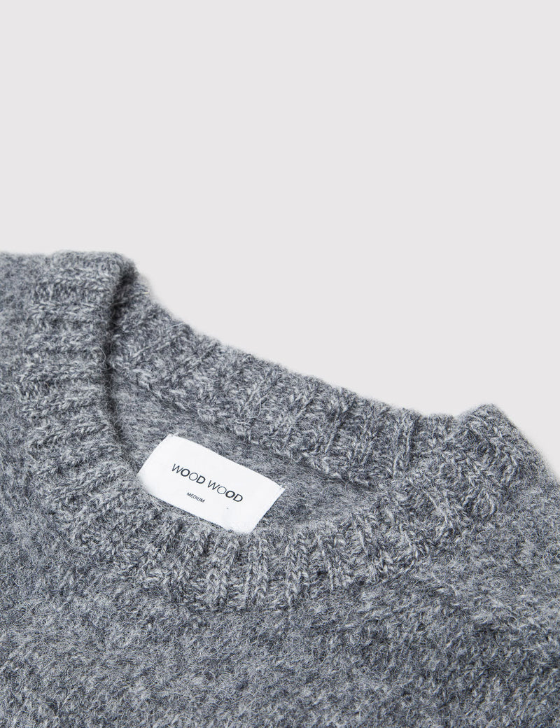 Wood Wood Kevin Wool Sweatshirt - Pepper