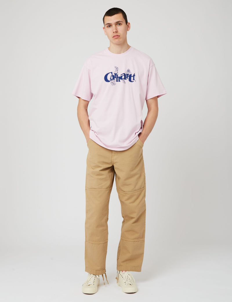 T-shirt Carhartt-WIP Repairs - Pale Quartz/Gulf