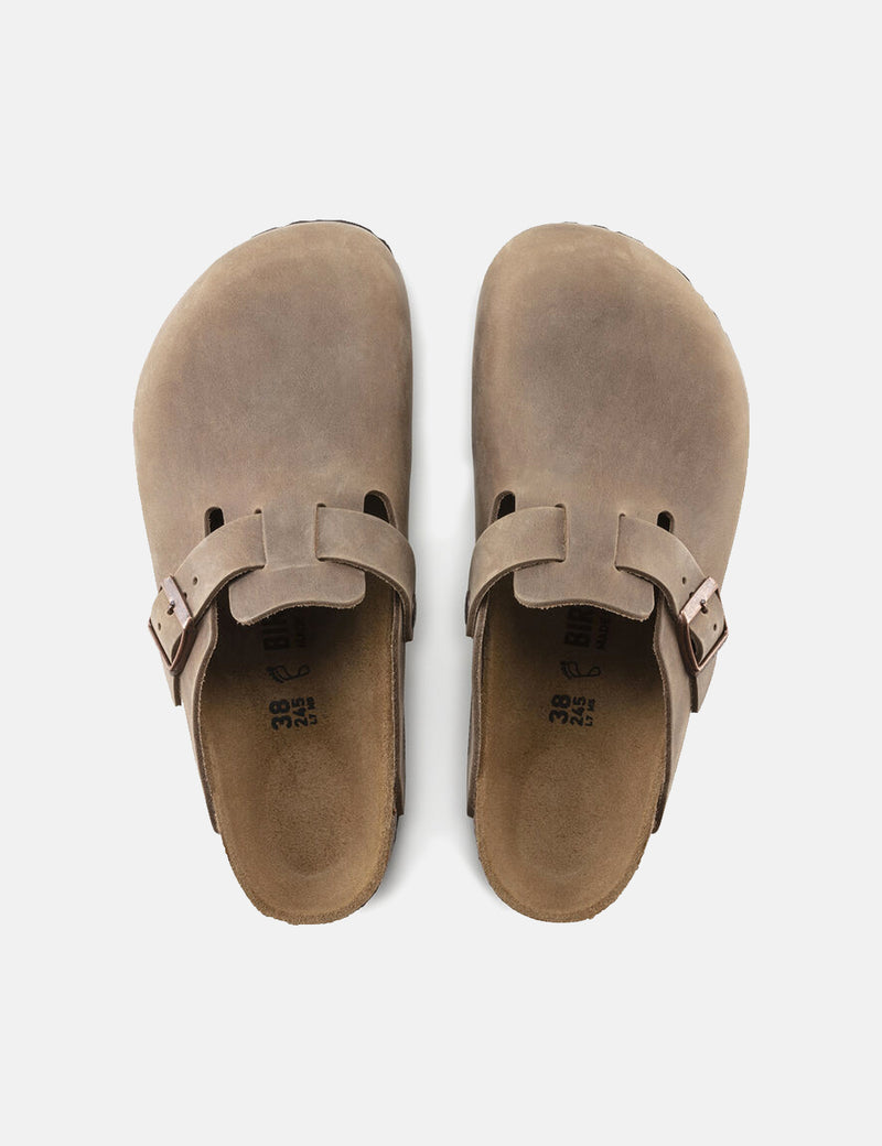 Damen Birkenstock Boston Oiled Leather (Schmal) - Tabakbraun