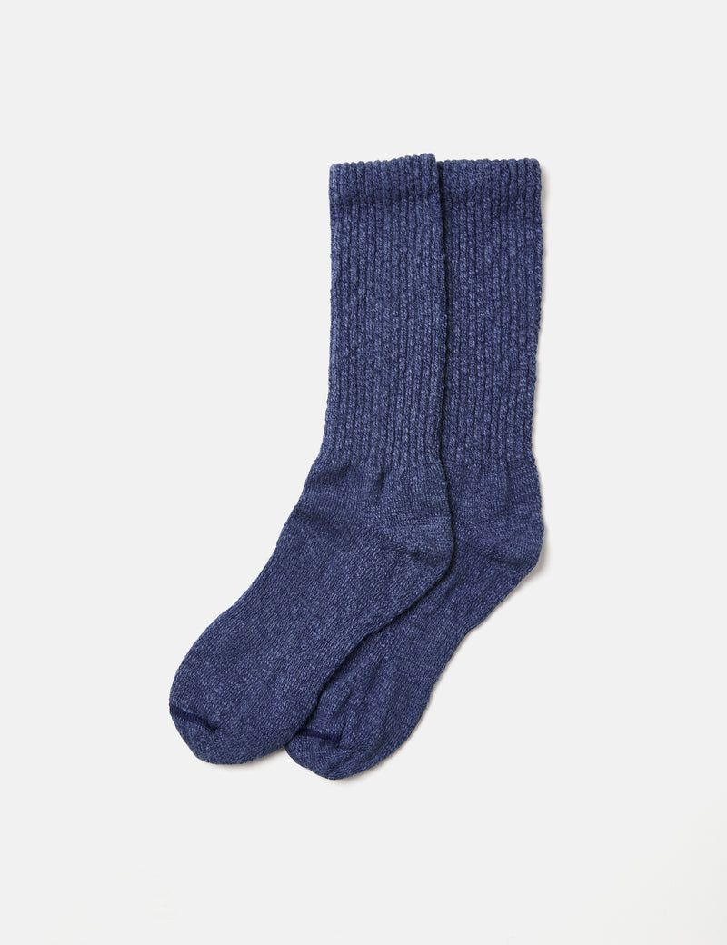 Red Wing Cotton Ragg Over Dyed Tonal Sock - Navy Blue