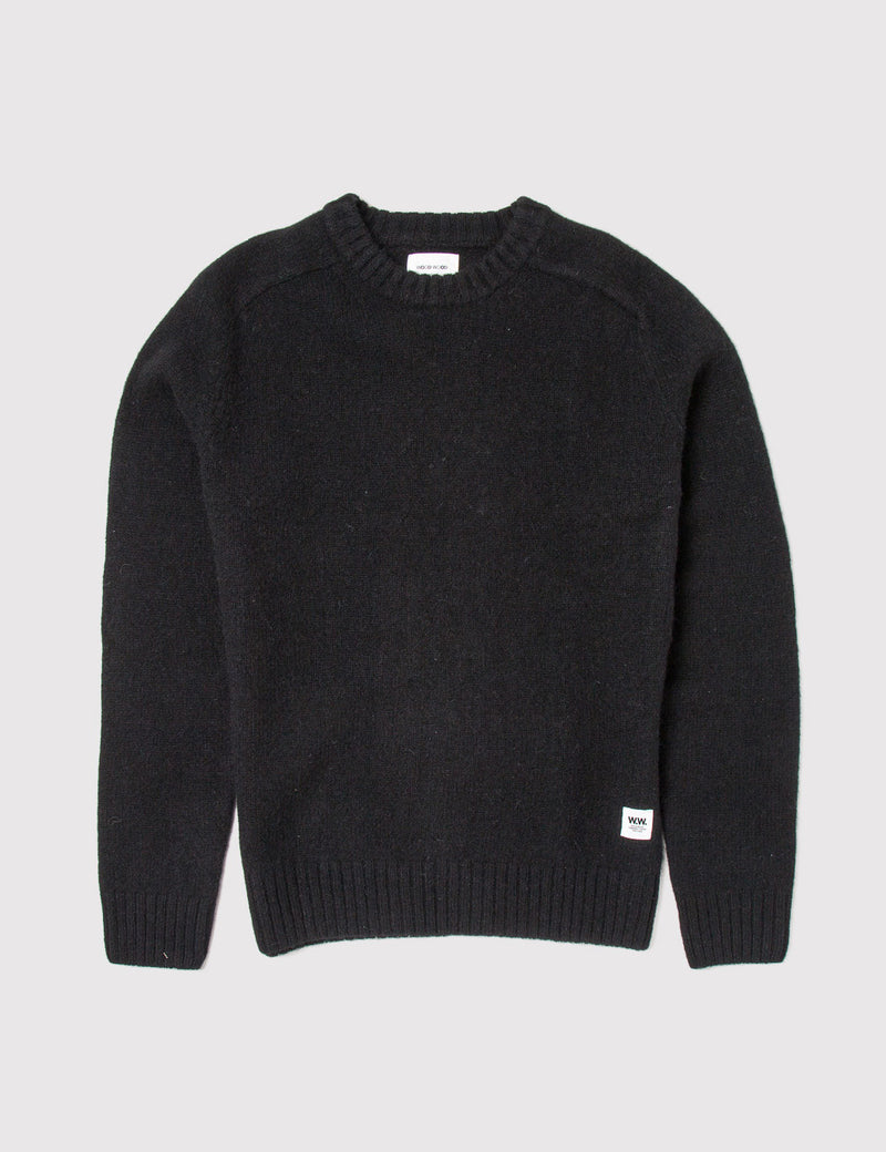 Wood Wood Kevin Wool Sweatshirt - Black