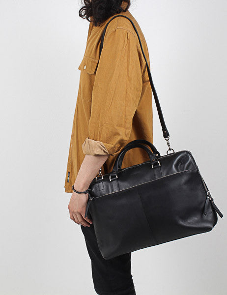 Sandqvist Dustin Leather Laptop Bag - Black