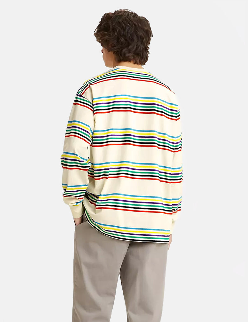 Levis Skateグラフィックボックス長袖Tシャツ-ブルー/イエロー/パープル
