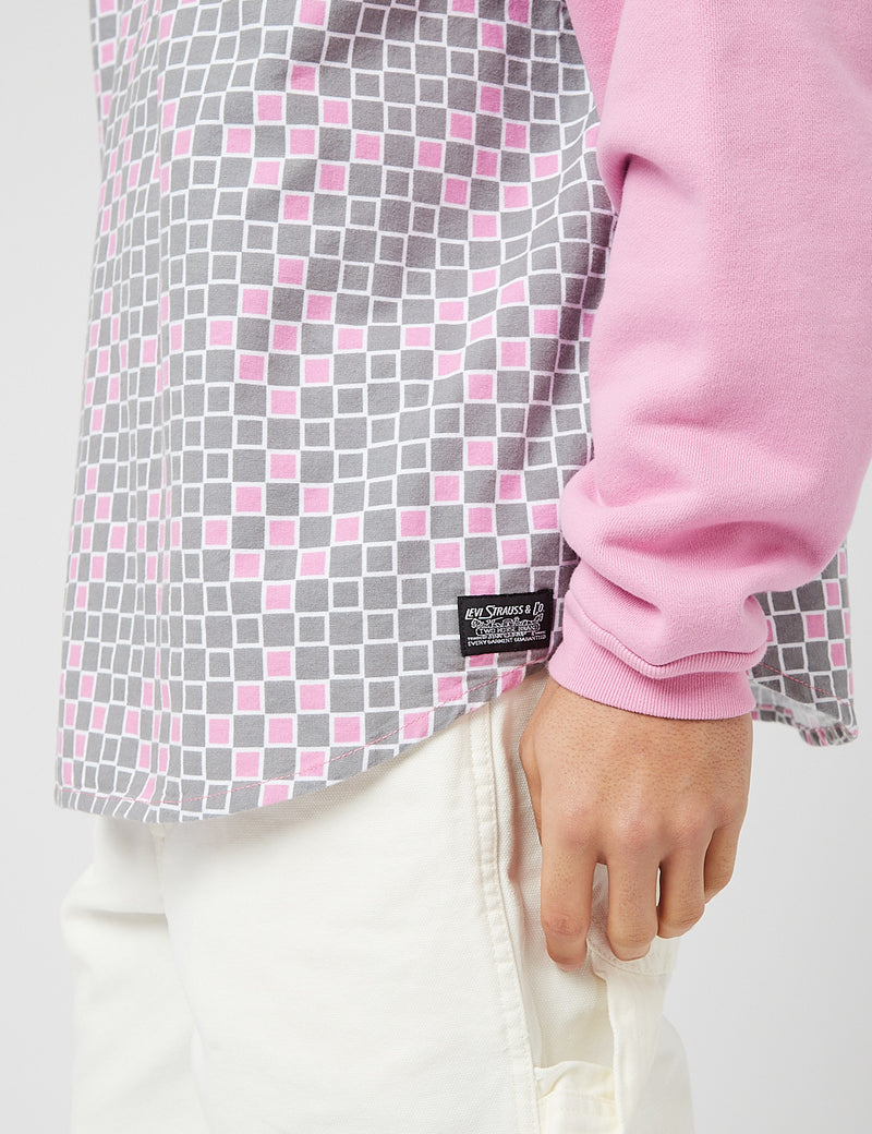 Sweat à capuche Levis Skate Popover - Gris/Rose