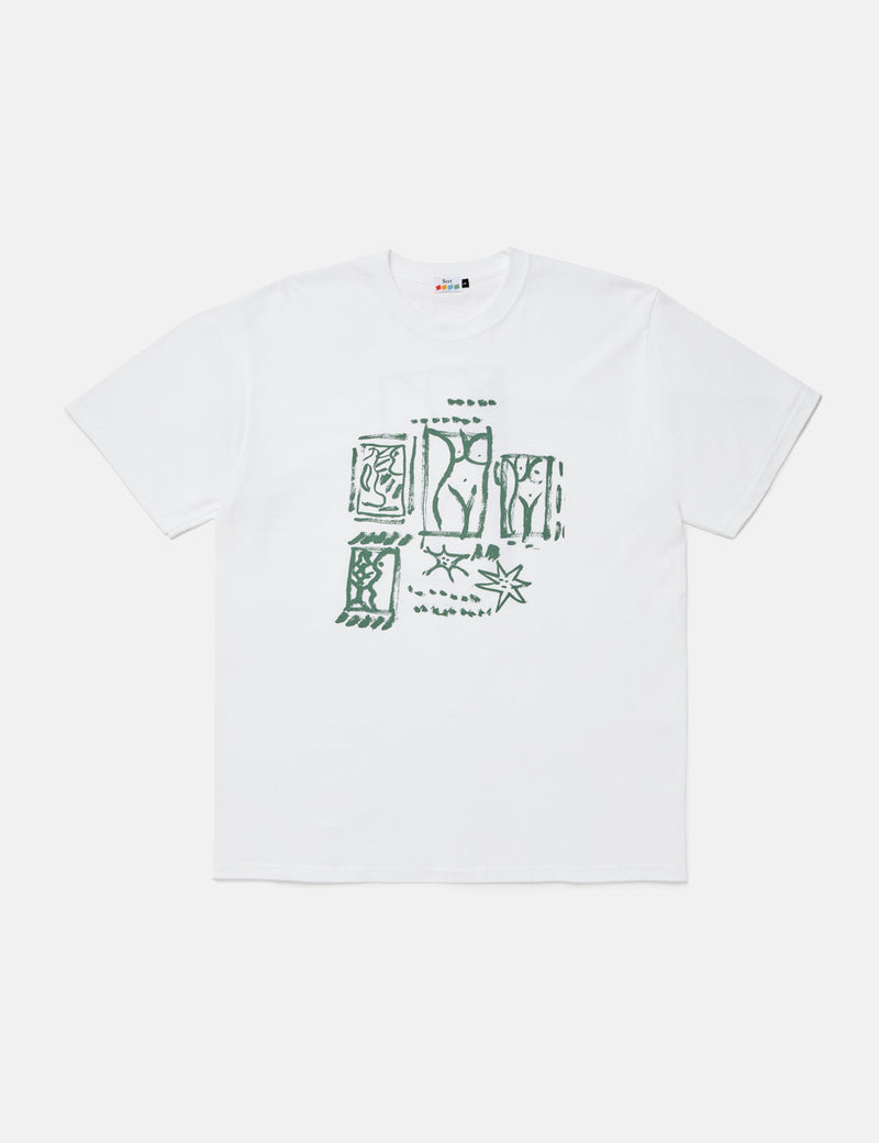 T-Shirt SCRT Abstraction - Blanc