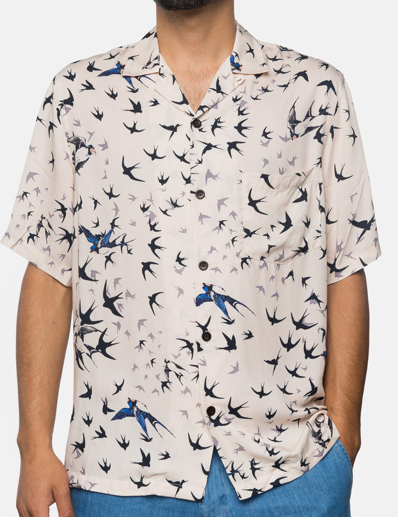 Portuguese Flannel Andorinha Short Sleeve Shirt - Ecru