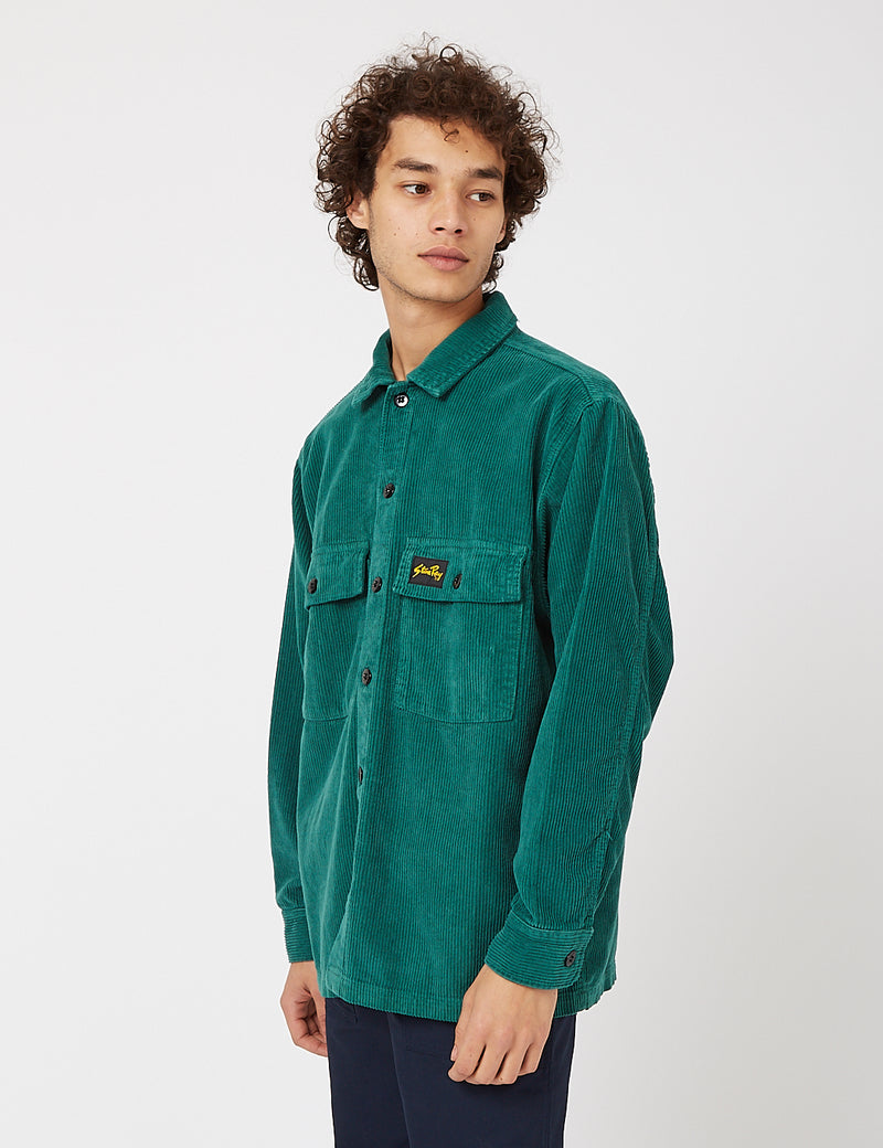 Stan Ray Cord CPO Shirt - Indian Green