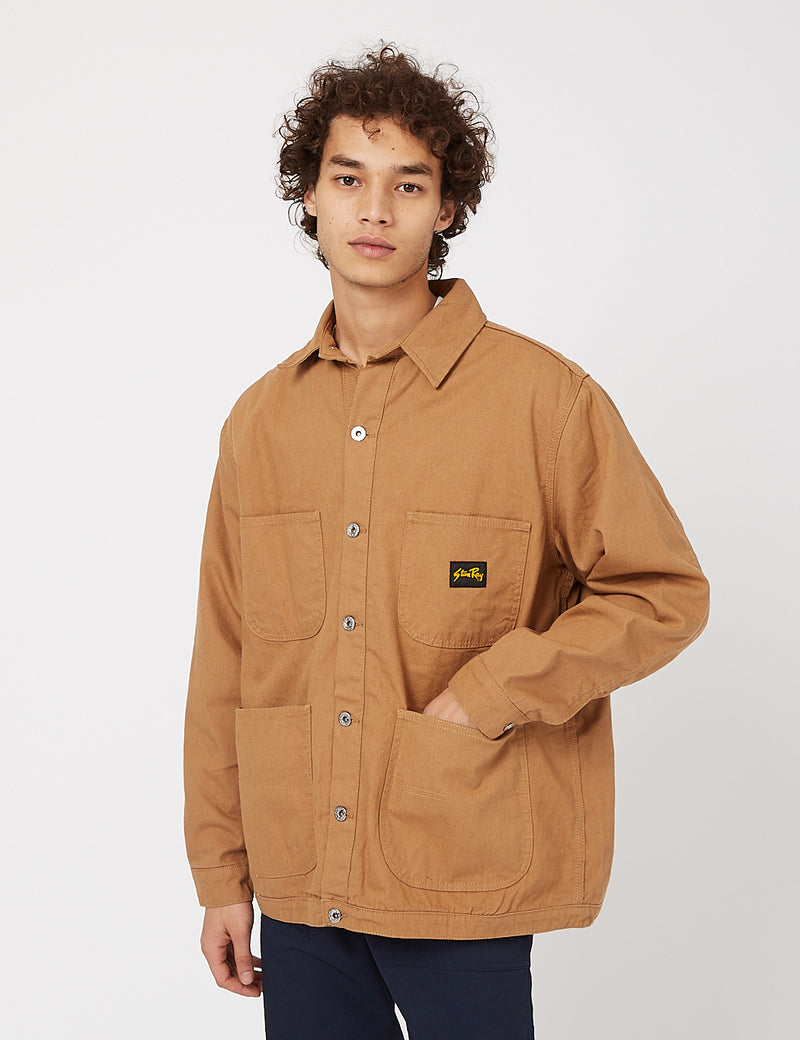 Stan Ray Lined Barn Coat - Washed Brown Duck