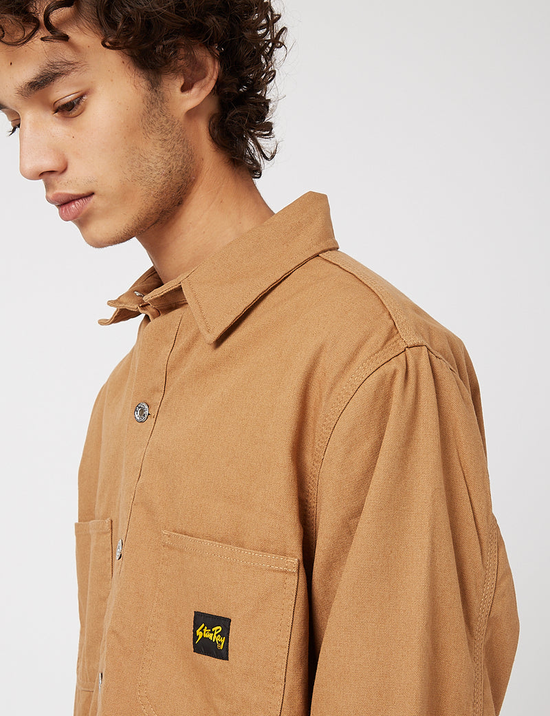 Stan Ray Lined Barn Coat - Washed Brown Duck