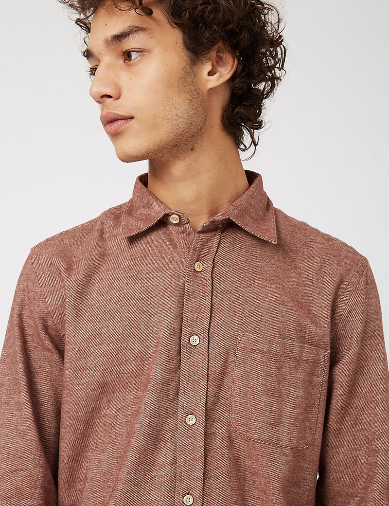 Portuguese Flannel Teca Shirt - Cinnamon