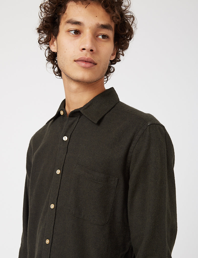 Portuguese Flannel 테카 셔츠-다크 그린